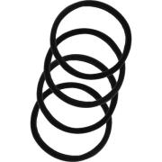 By Lyko 4-pack Soft Hair Ties Black