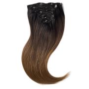 Rapunzel of Sweden Clip-on set 7 pieces 50 cm Deep Brown ColorMel