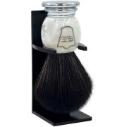 Parker Shaving Marbled Ivory Chrome Handle Black Synthetic Shave