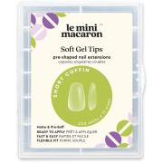 Le Mini Macaron Le Gel Soft Gel Tips Short Coffin, Matte & Per Bu