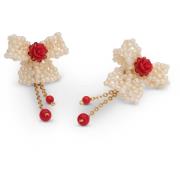 Lily and Rose Sophie earrings - Creme / garnet