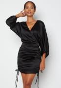 BUBBLEROOM Kimberly Satin Dress Black 40