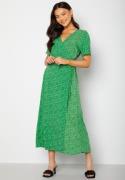 Object Collectors Item Ema Elise L/S Long Wrap Dress Artichoke Green AOP 34