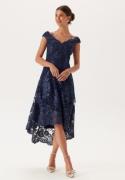 Goddiva Embroidered Lace Dress Dark blue S (UK8)