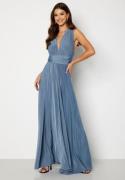 Goddiva Multi Tie Maxi Dress Cloudy Blue L (UK14)