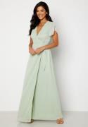 Bubbleroom Occasion Grienne Wrap Gown Dusty green 3XL