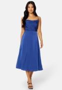 Bubbleroom Occasion Marion Waterfall Midi dress Blue 40