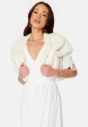 Bubbleroom Occasion Margot Faux Fur Cover Up White S/M