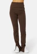 BUBBLEROOM Sofi slit trousers Dark brown L
