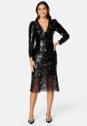 Y.A.S Flapper 7/8 Sequin Dress Black XS