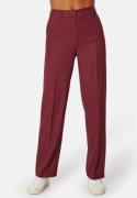 BUBBLEROOM High Waist Regular Suit Trousers Dark red 36