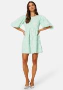 BUBBLEROOM Summer Luxe Puff Mini Dress Green 38