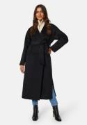 BUBBLEROOM Leslie Belted Wool Coat Black XL