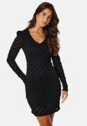 ONLY Rie L/S V-Neck Dress Black XS