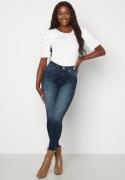 ONLY Blush Life Mid Ank Raw Jeans Dark Blue Denim XS/30