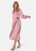 VILA Vienna Ravenna L/S Ankle Wrap Dress Pink 42