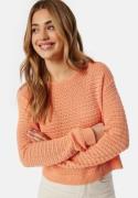 VILA Vibellisina boatneck L/S knit top Shell Coral XS