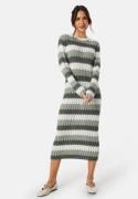 Object Collectors Item Objwasi L/S O-neck knit dress Cloud Dancer Stripes S