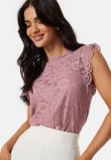 Pieces Pcolline SL Lace Top Woodrose XL