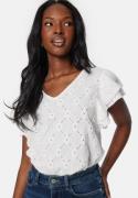 VILA Vidella V-Neck S/L top Bright White XS