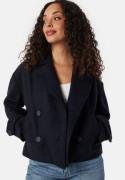 BUBBLEROOM Sophie Short Wool Blend Coat Dark navy 42