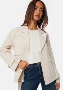 BUBBLEROOM Thelma Linen Trenchcoat Light beige L