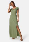 Happy Holly Structure Maxi Slit Dress Dusty green 52/54
