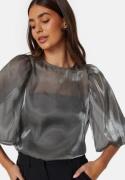 BUBBLEROOM Shimmer Blouse Grey S