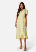 John Zack Short Sleeve Wrap Dress Lemon S (UK10)