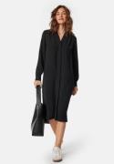 BUBBLEROOM Hidden Button Shirt Dress Black S