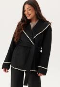 BUBBLEROOM Shawl Collar Wool Blend Jacket Black S