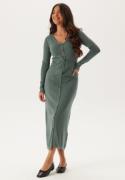 Happy Holly Knitted Dress Dusty green/Melange 44/46