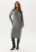 Pieces Pcmaggy Ls Knit Dress Noos Medium Grey Melange XS