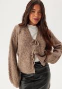 Object Collectors Item Objflora Re L/S KNIT CARDIGAN  Desert Taupe Detail:melange XS