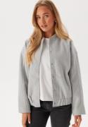 VILA Visille Oversize Bomber Jacket Light Grey Melange 34