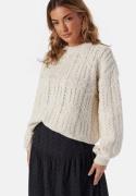 Object Collectors Item Objdiddi Lo L/S Knit Pullover White Sand L