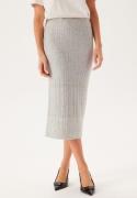 ONLY Onljeanett Life Midi Rib Skirt Light Grey Melange S