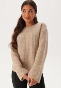 SELECTED FEMME Slfalva Structure Ls Knit O-ne Irish Cream Detail:birch L