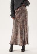 BUBBLEROOM Shimmer Midaxi Skirt Leopard/Brown S