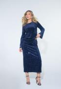 Happy Holly Sequin A-line Midi Skirt Midnight blue 44/46