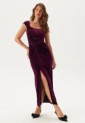 FOREVER NEW Lara Cap Sleeve Velvet Gown Berry 42