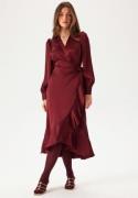 Object Collectors Item Objsateen Wrap Dress Cabernet 44