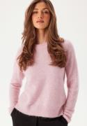 SELECTED FEMME Slflulu LS Knit O-Neck Bleached Mauve Detail:MELANGE XXL