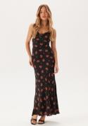 Bardot Monroe Cowl Neck Maxi Dress 194008 Black Floral 40(UK12)