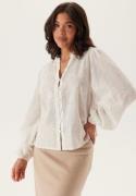 Happy Holly Broderie Anglaise Blouse White 48/50