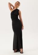 Goddiva Multi Tie Fishtail Maxi Dress Black M (UK12)