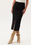 ONLY Onlsiri Front Slit Skirt Dnm  Black Denim S