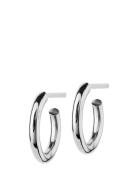 Hoops Earrings Steel Small Accessories Jewellery Earrings Hoops Silver Edblad