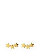 Snap Earrings Triple Star Plain Gold Accessories Jewellery Earrings Studs Gold Syster P