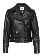 Objnandita Leather Jacket Læderjakke Skindjakke Black Object